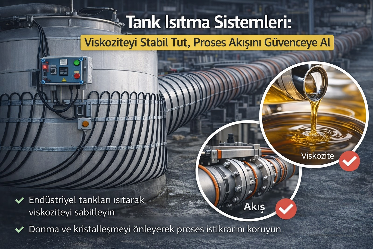 Read more about the article Tank Isıtma Sistemleri: Viskoziteyi Stabil Tut, Proses Akışını Güvenceye Al