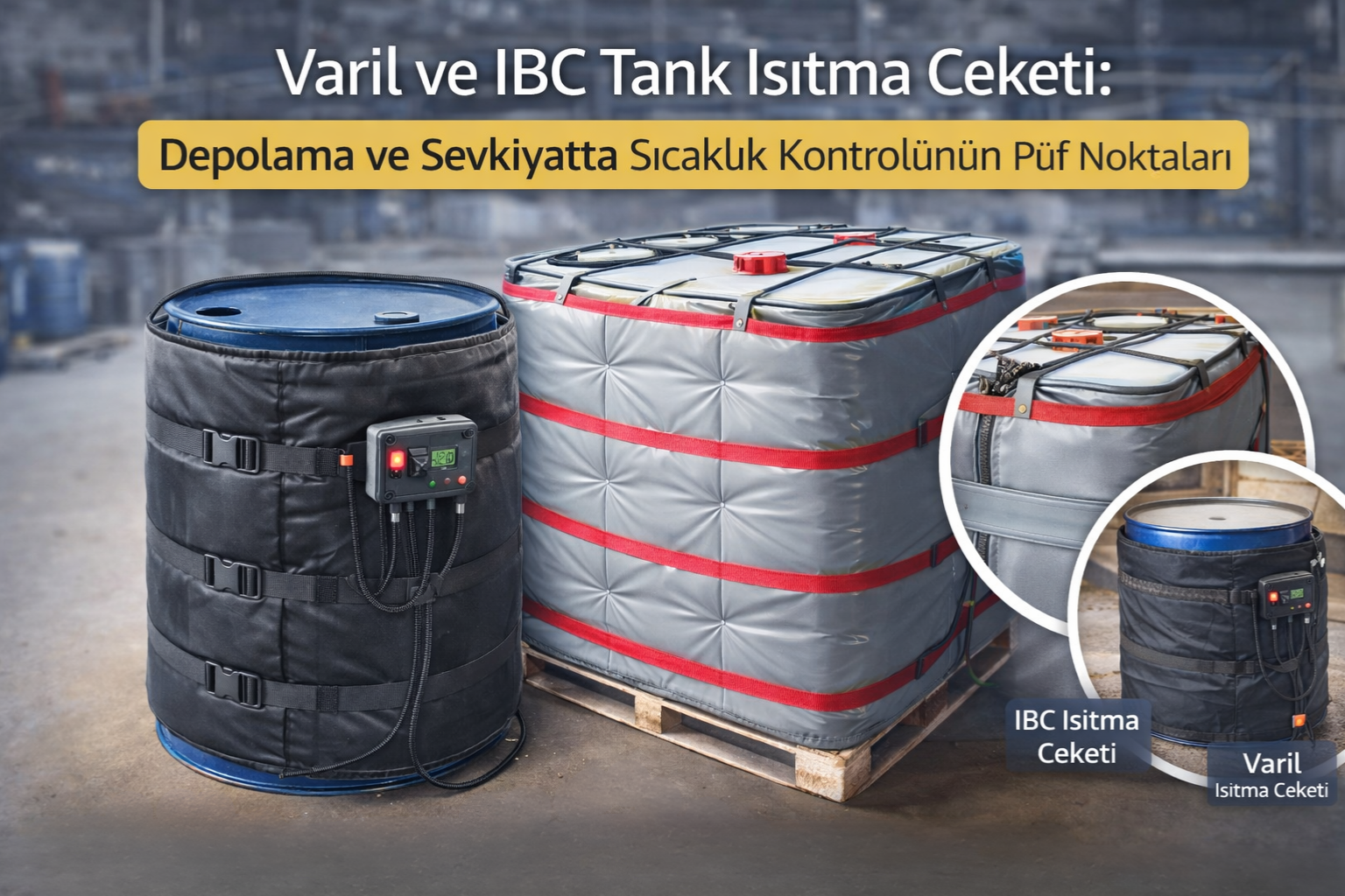 You are currently viewing Varil ve IBC Tank Isıtma Ceketi: Depolama ve Sevkiyatta Sıcaklık Kontrolünün Püf Noktaları