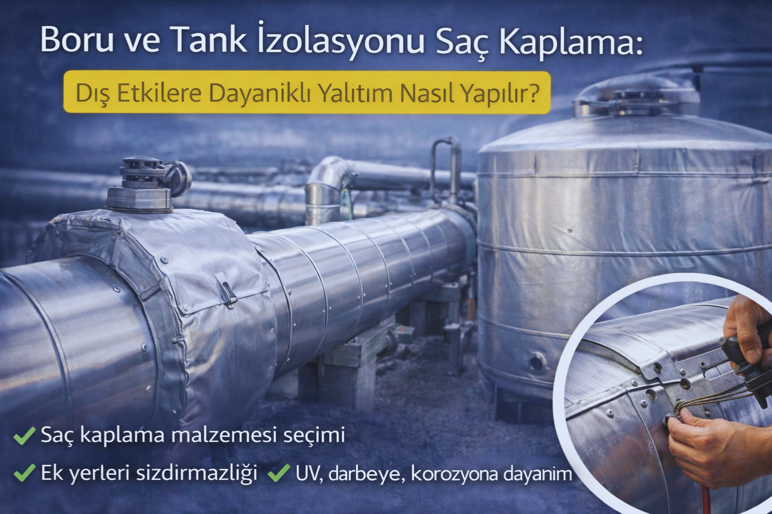 You are currently viewing Boru ve Tank İzolasyonu Saç Kaplama: Dış Etkilere Dayanıklı Yalıtım Nasıl Yapılır?