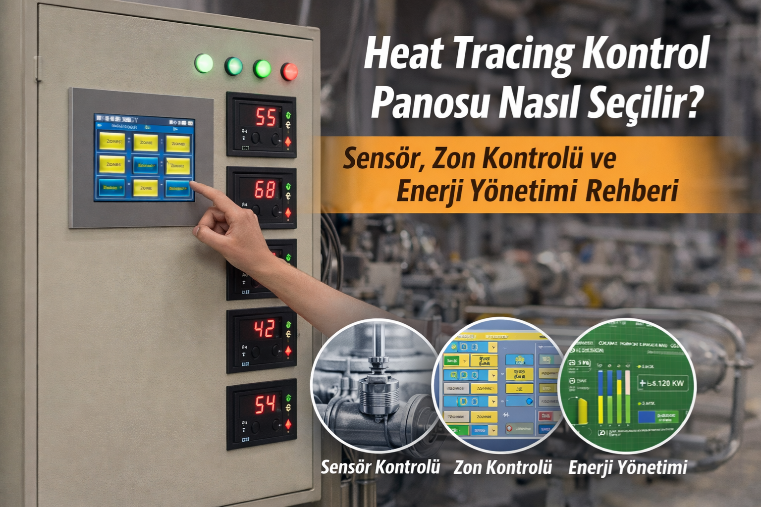 You are currently viewing Heat Tracing Kontrol Panosu Nasıl Seçilir? Sensör, Zon Kontrolü ve Enerji Yönetimi Rehberi
