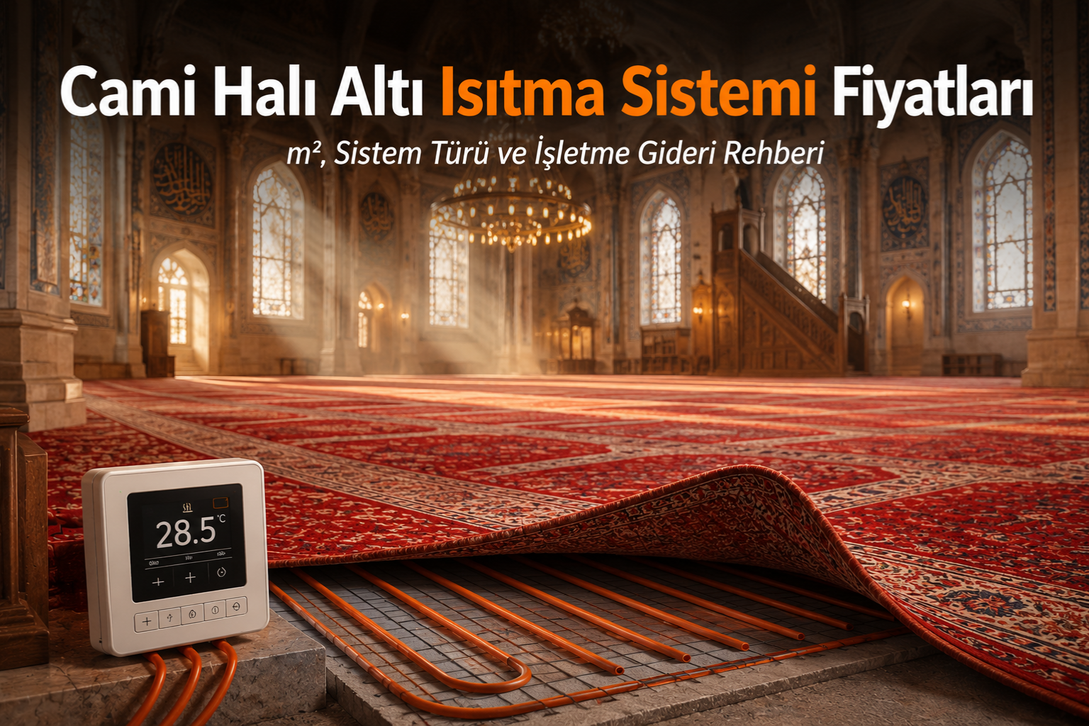 You are currently viewing Cami Halı Altı Isıtma Sistemi Fiyatları: m², Sistem Türü ve İşletme Gideri Rehberi